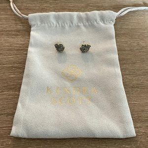 Kendra Scott Gold plated "Drusy" Stud Earrings